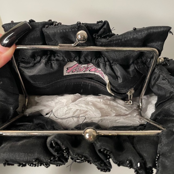 Far Nine Vintage Hand Beaded Black Clutch - Picture 5 of 5